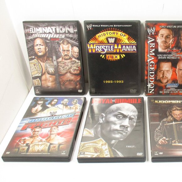 9 WWE DVD Lot Wrestlemania I-IX, Royal Rumble, No Way Out, The Rock, Triple H - Picture 2 of 8